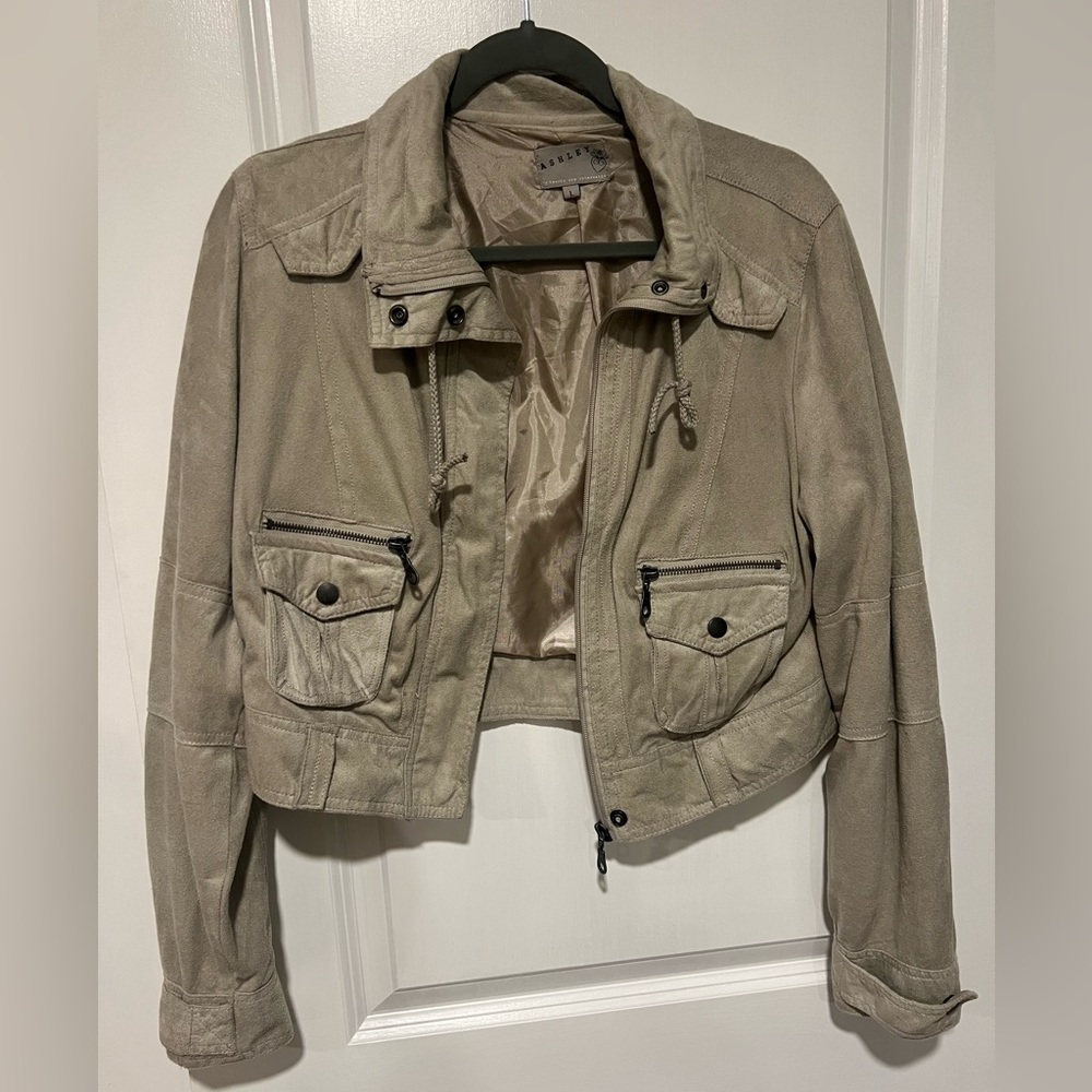 Ashley By 26 International Camel Faux Suede Jacket